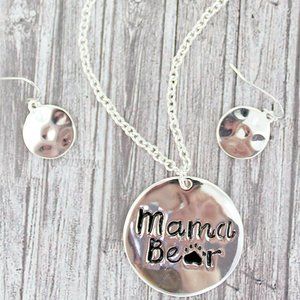 *HP* NWT *BOUTIQUE* MAMA BEAR NECKLACE /EARRING